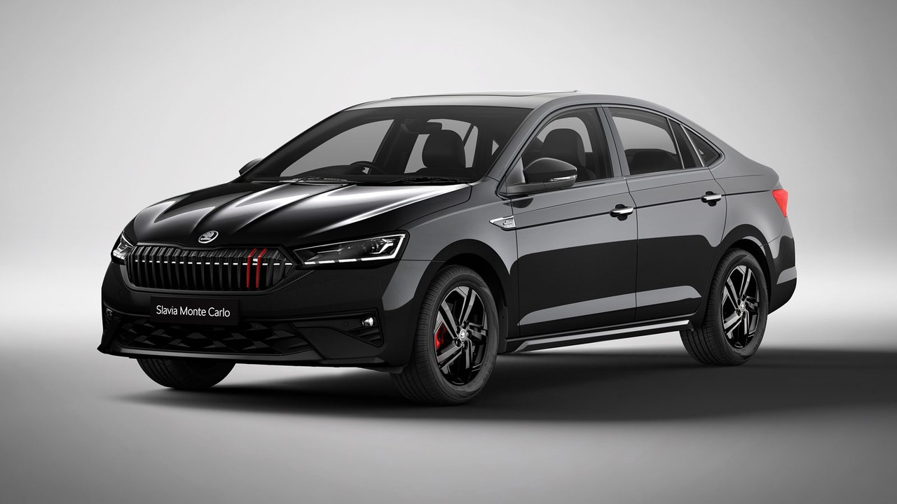 2026 Skoda Slavia फेसलिफ्ट Monte Carlo — नया फ्रंट डिजाइन